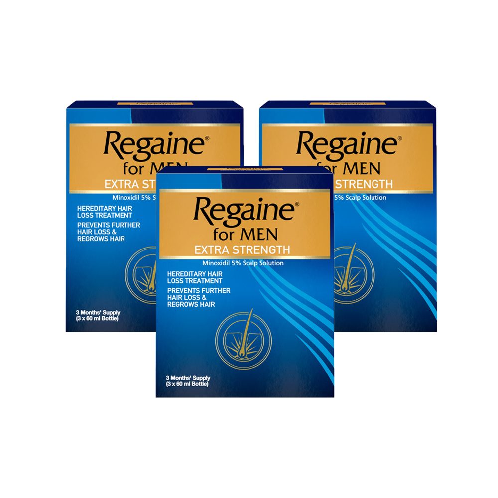 Regaine for Men Extra Strength 5% Cutaneous Solution-Triple Pack Review