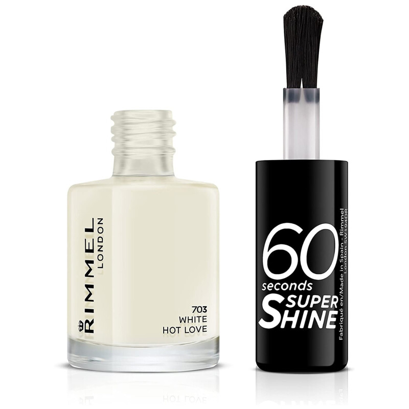 Rimmel 60 Seconds Super-Shine Nail Polish White Hot Love 703