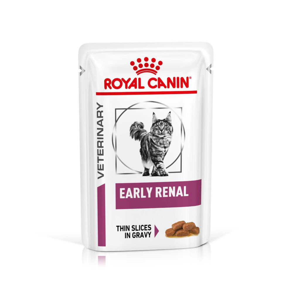 Royal Canin Early Renal Adult Wet Cat Food Thin Slices In Gravy 48x85g