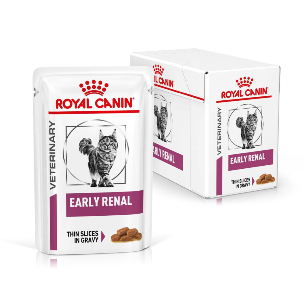 Royal Canin Early Renal Adult Wet Cat Food Thin Slices In Gravy 48x85g