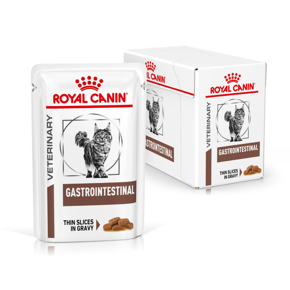 Royal Canin Gastrointestinal Adult Wet Cat Food Thin Slices In Gravy 48x85g