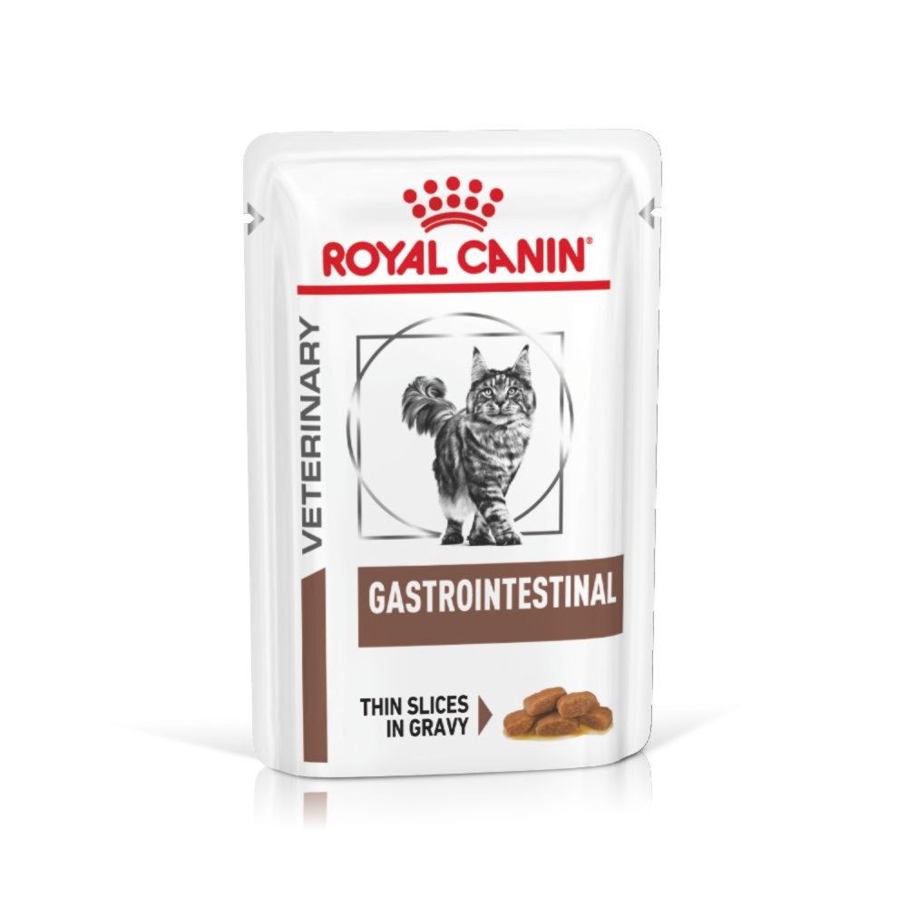 Royal Canin Gastrointestinal Adult Wet Cat Food Thin Slices In Gravy 48x85g