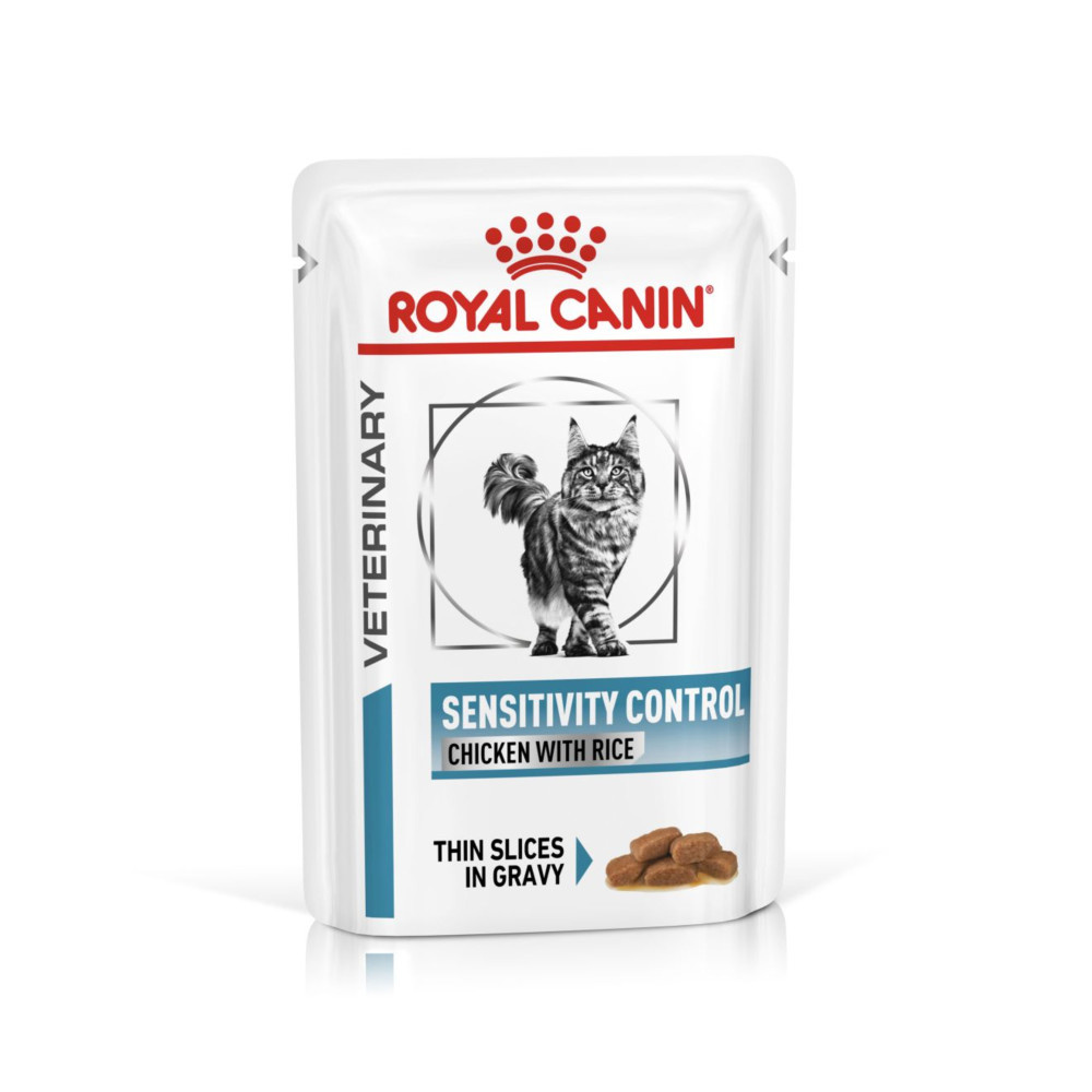 Royal Canin Sensitivity Control Chicken Rice Adult Wet Cat Food In Gravy 48x85g