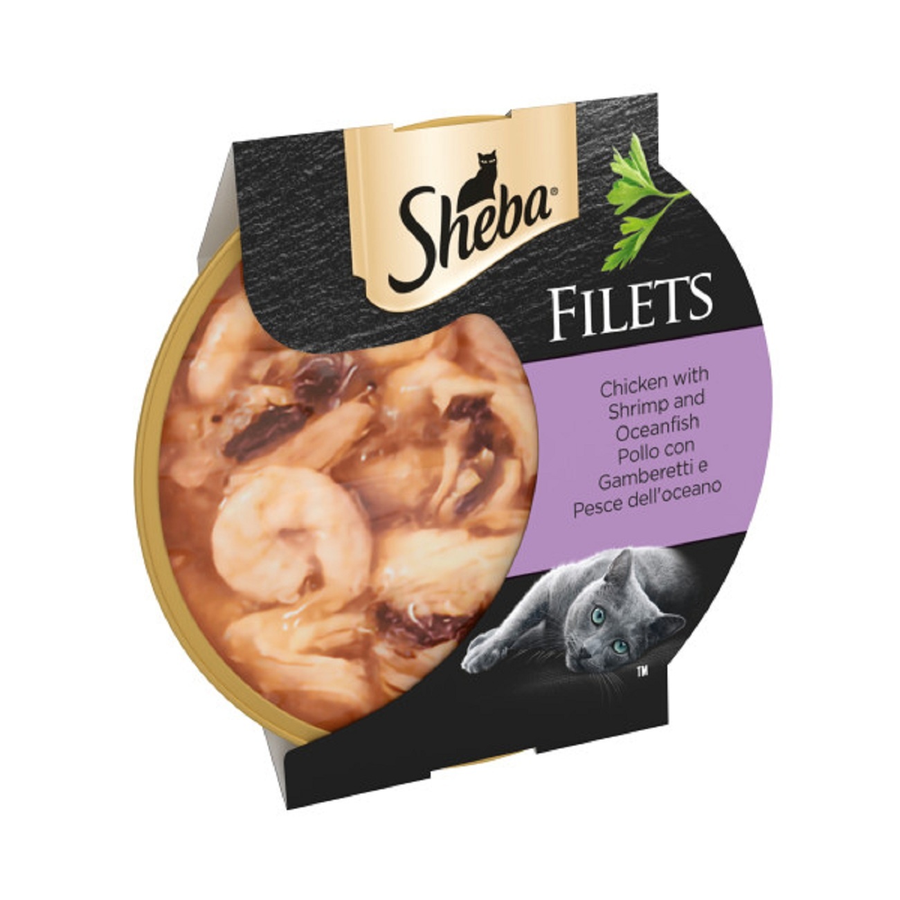 SHEBA Fillets Adult Cat Food with Chicken and Fish in Gravy 60g Tray x 32