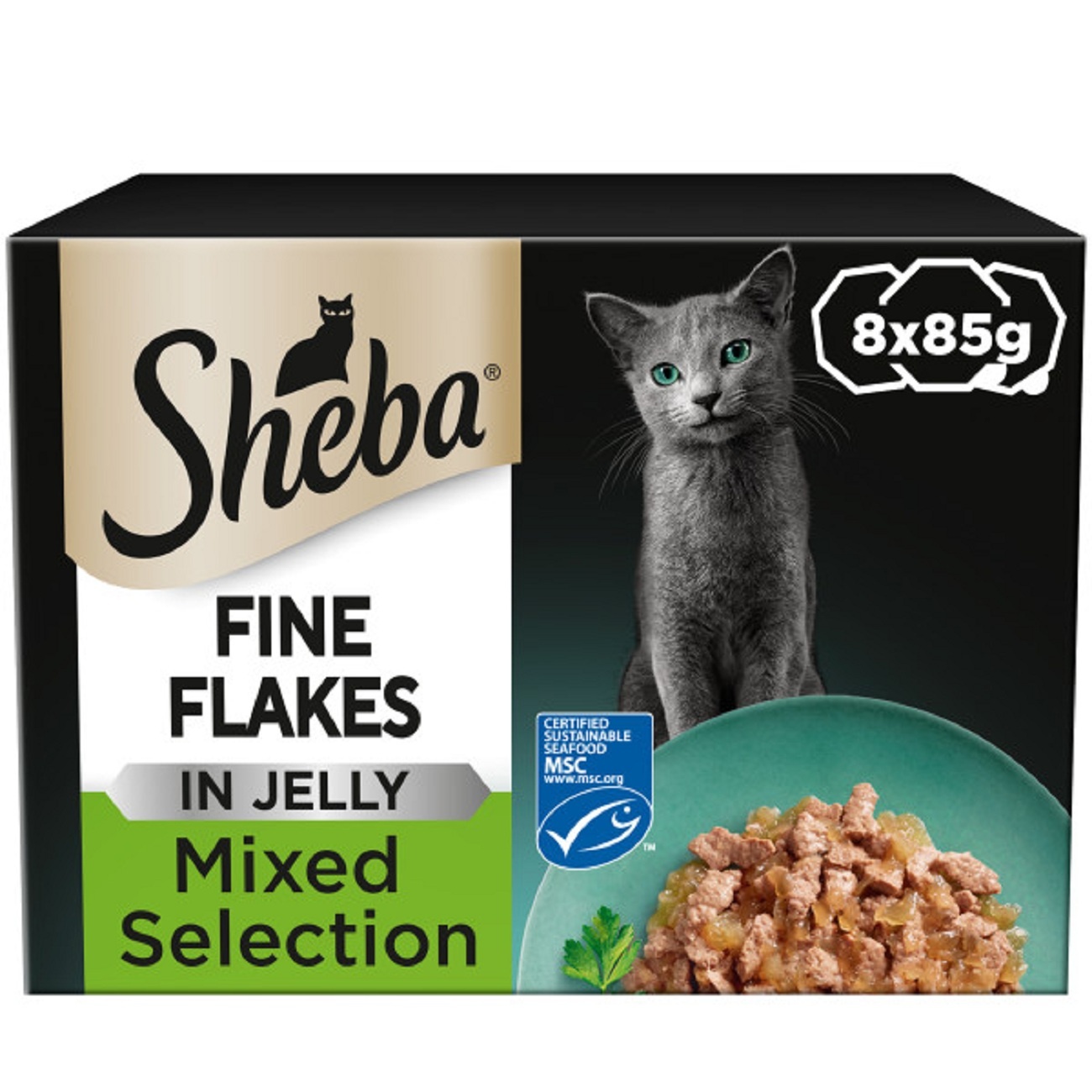 SHEBA Fine Flakes Adult Wet Cat Food Mixed Selection in Jelly 8x85gx 4 (32)