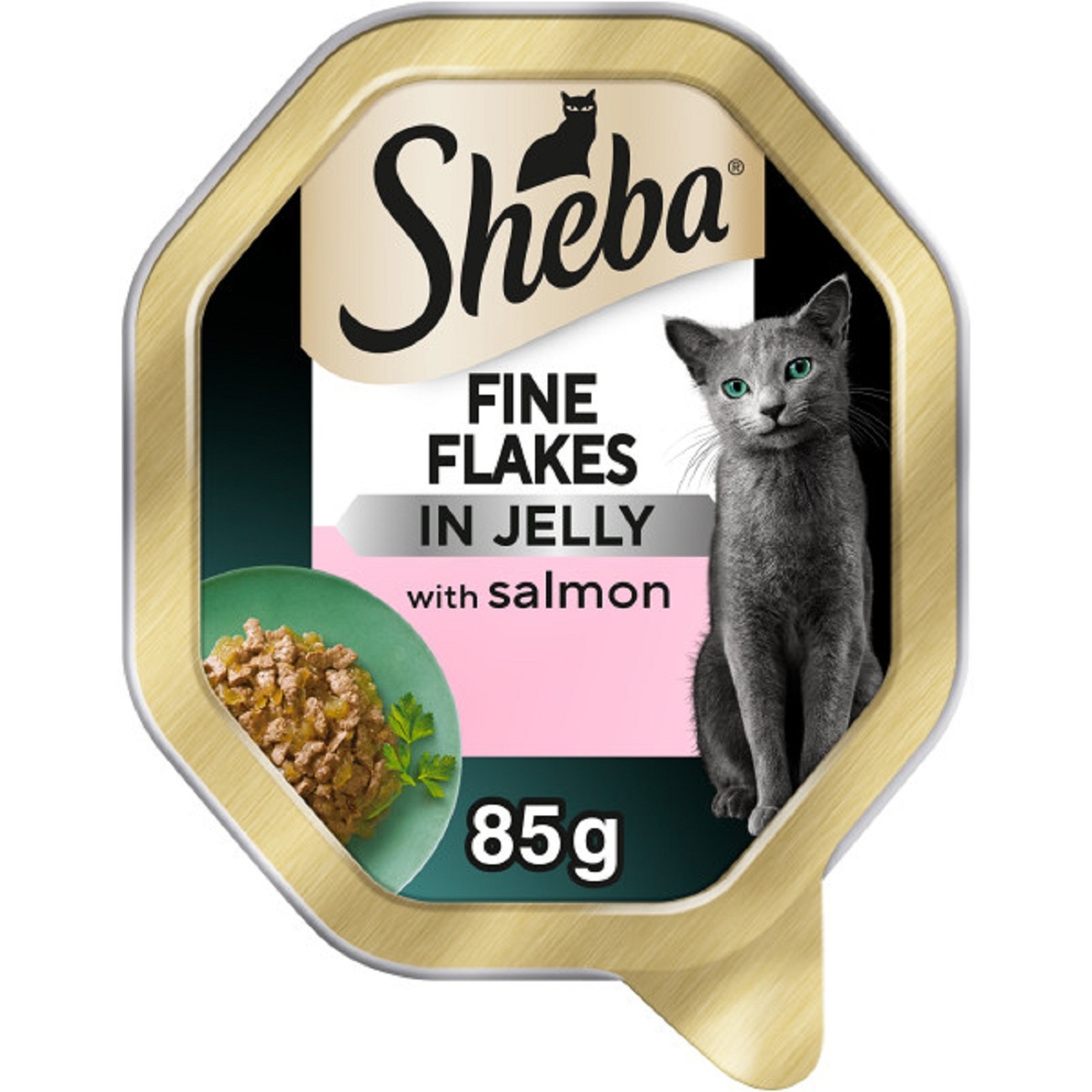 SHEBA Fine Flakes Adult Wet Cat Food with Salmon Jelly 85g Tray x 22