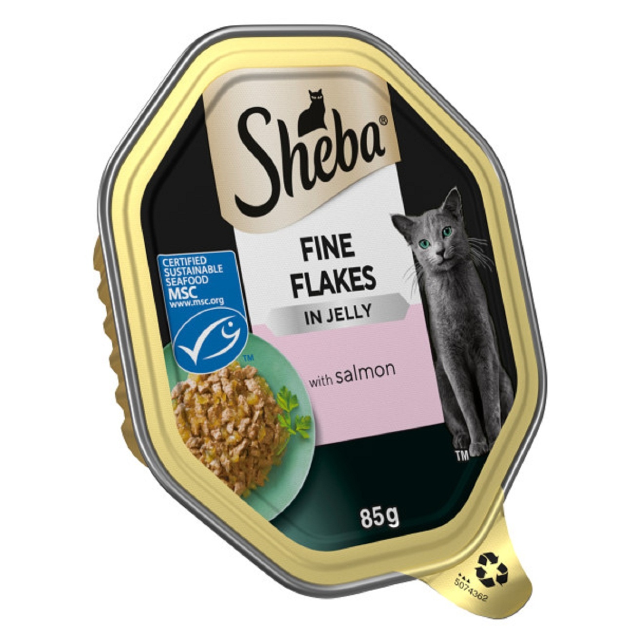 SHEBA Fine Flakes Adult Wet Cat Food with Salmon Jelly 85g Tray x 22