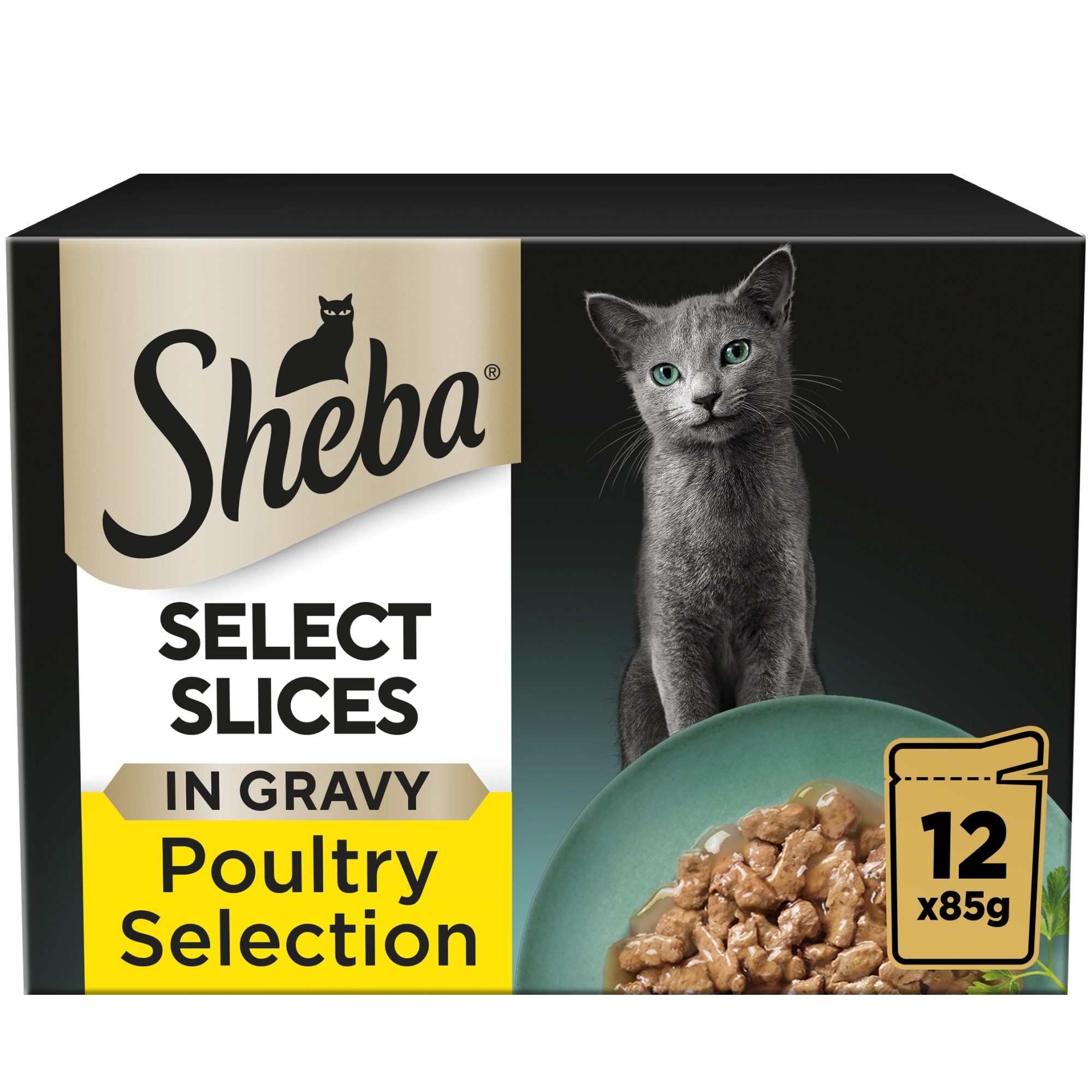 SHEBA Pouch Select Slices Poultry Collection In Gravy 12 x 85g