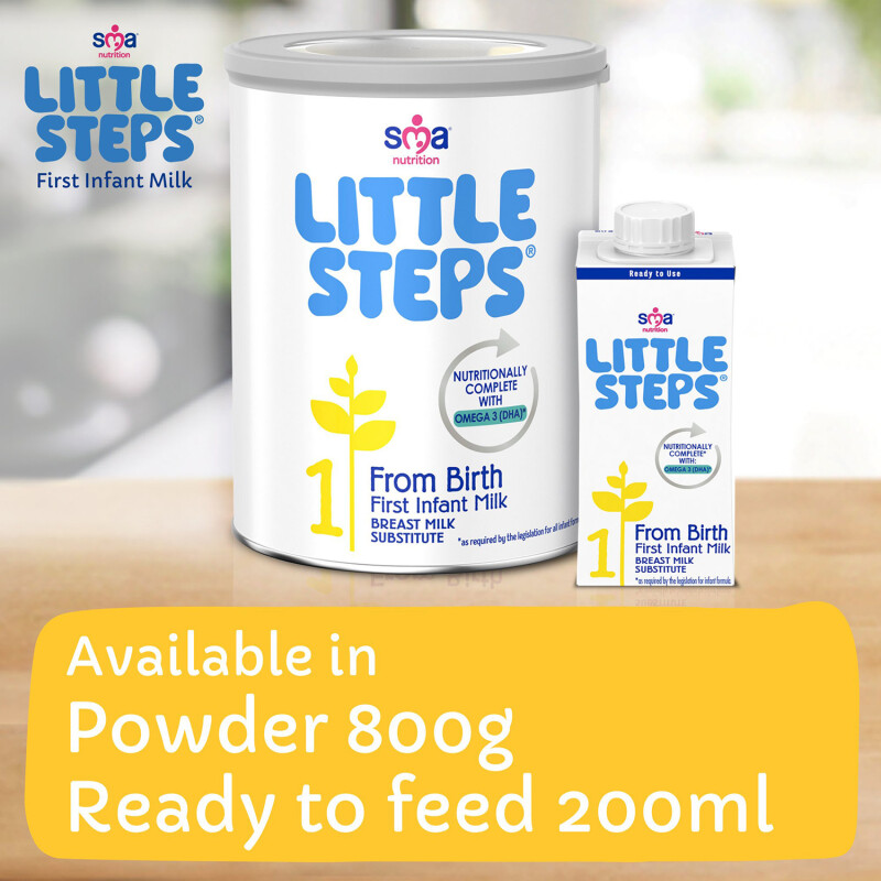 SMA Little Steps First Infant Baby Milk Liquid From Birth