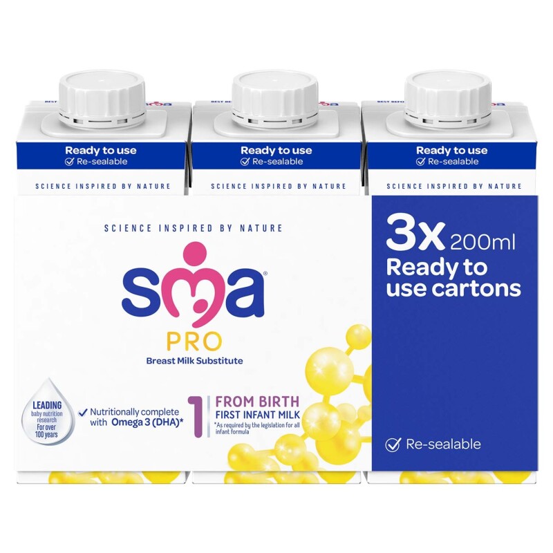 SMA PRO First Infant Baby Milk Liquid From Birth Multipack EXPIRY JULY 2024