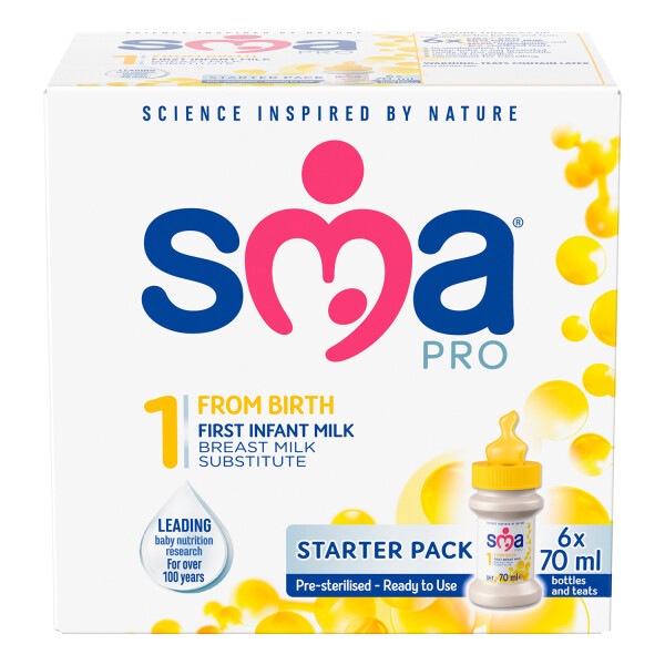 SMA PRO First Infant Milk From Birth Ready To Feed Starter Pack