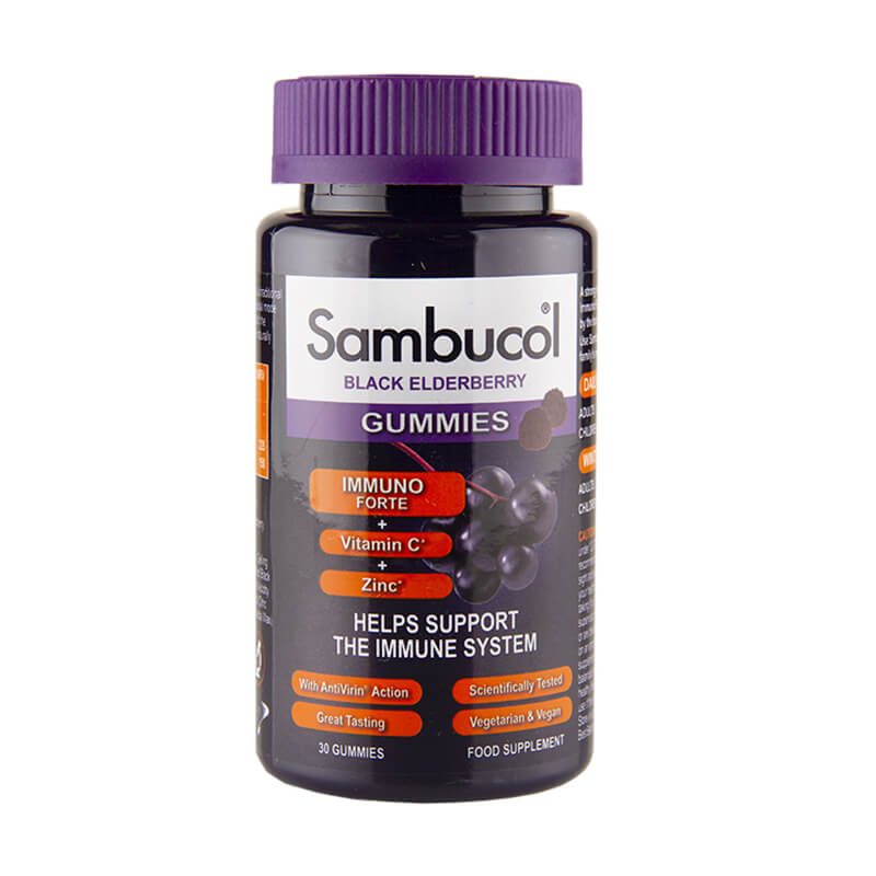 Sambucol Immuno Forte Black Elderberry Gummies 30 Gummies