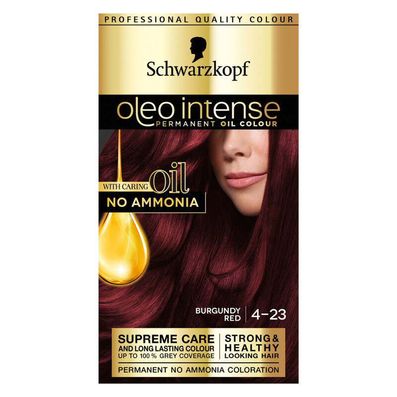 Schwarzkopf Oleo Intense 4-23 Burgundy Red   Permanent Hair Dye