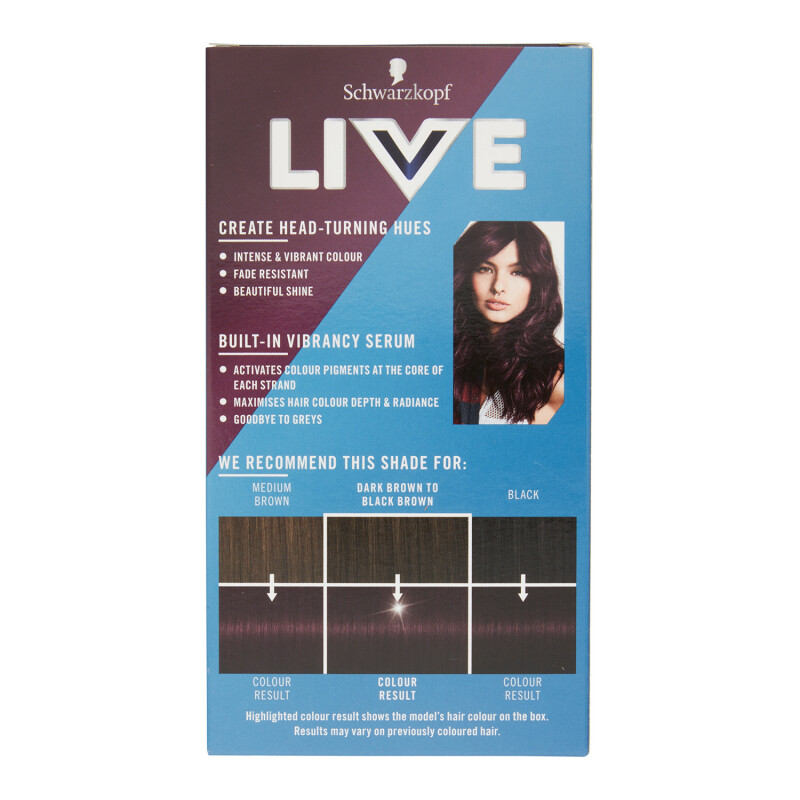 Schwarzkopf Live Intense Colour 87 Mystic Violet Permanent Hair Dye