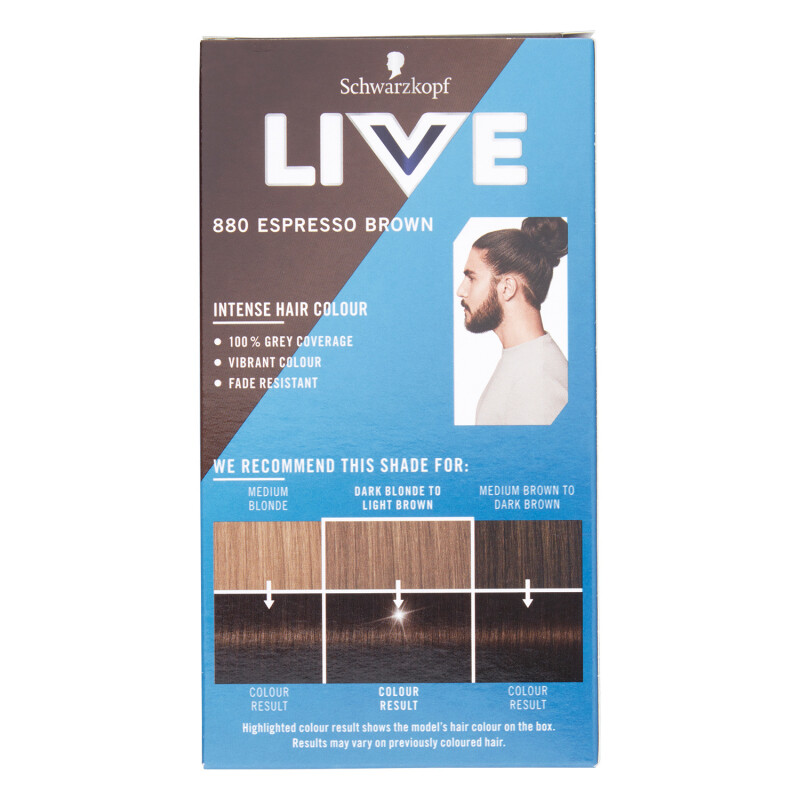 Schwarzkopf Live Men Espresso Brown 880 Permanent Hair Dye