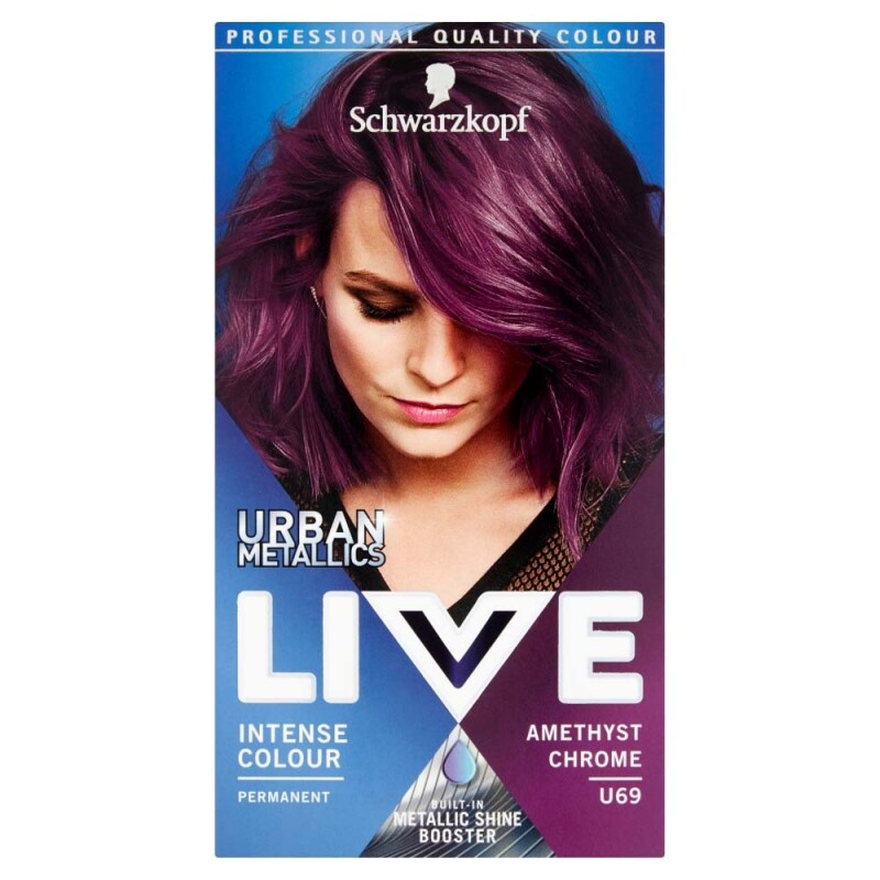 Schwarzkopf Live Urban Metallics U69 Amethyst Chrome Parmanent Hair Dye