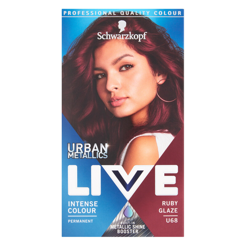 Schwarzkopf Live Urban Metallics U68 Ruby Glaze  Permanent Hair Dye
