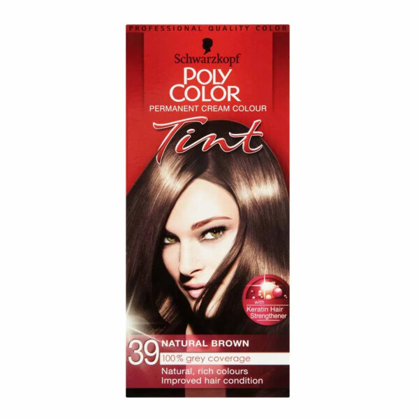 Schwarzkopf Poly Colour Tint 39 Natural Brown Permanent Hair Dye