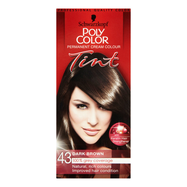 Schwarzkopf Poly Colour Tint 43 Dark Brown Permanent Hair Dye