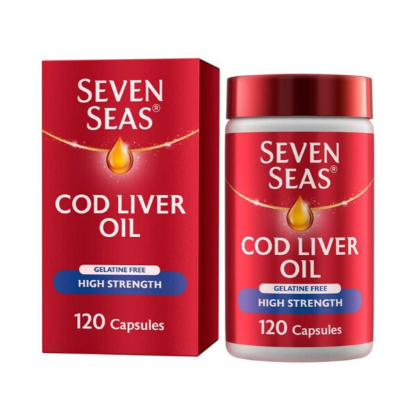 Seven Seas Cod Liver Oil High Strength Gelatine Free Capsules