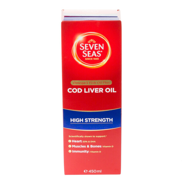 Seven Seas High Strength Pure Cod Liver Oil With Omega 3 Liquid