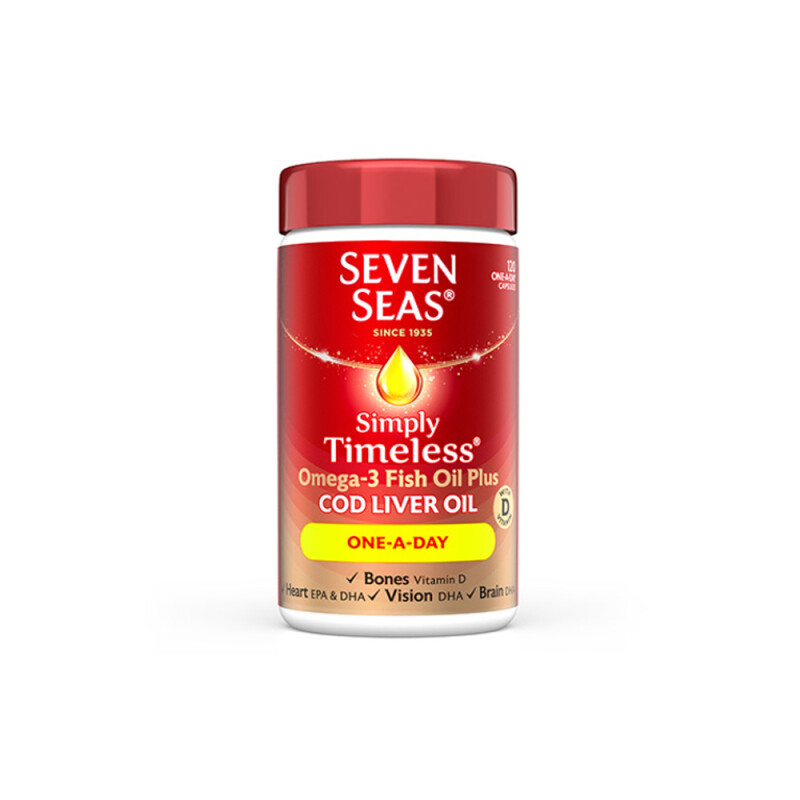 Seven Seas Simply Timeless Marine Oil with Cod Liver Oil Capsules