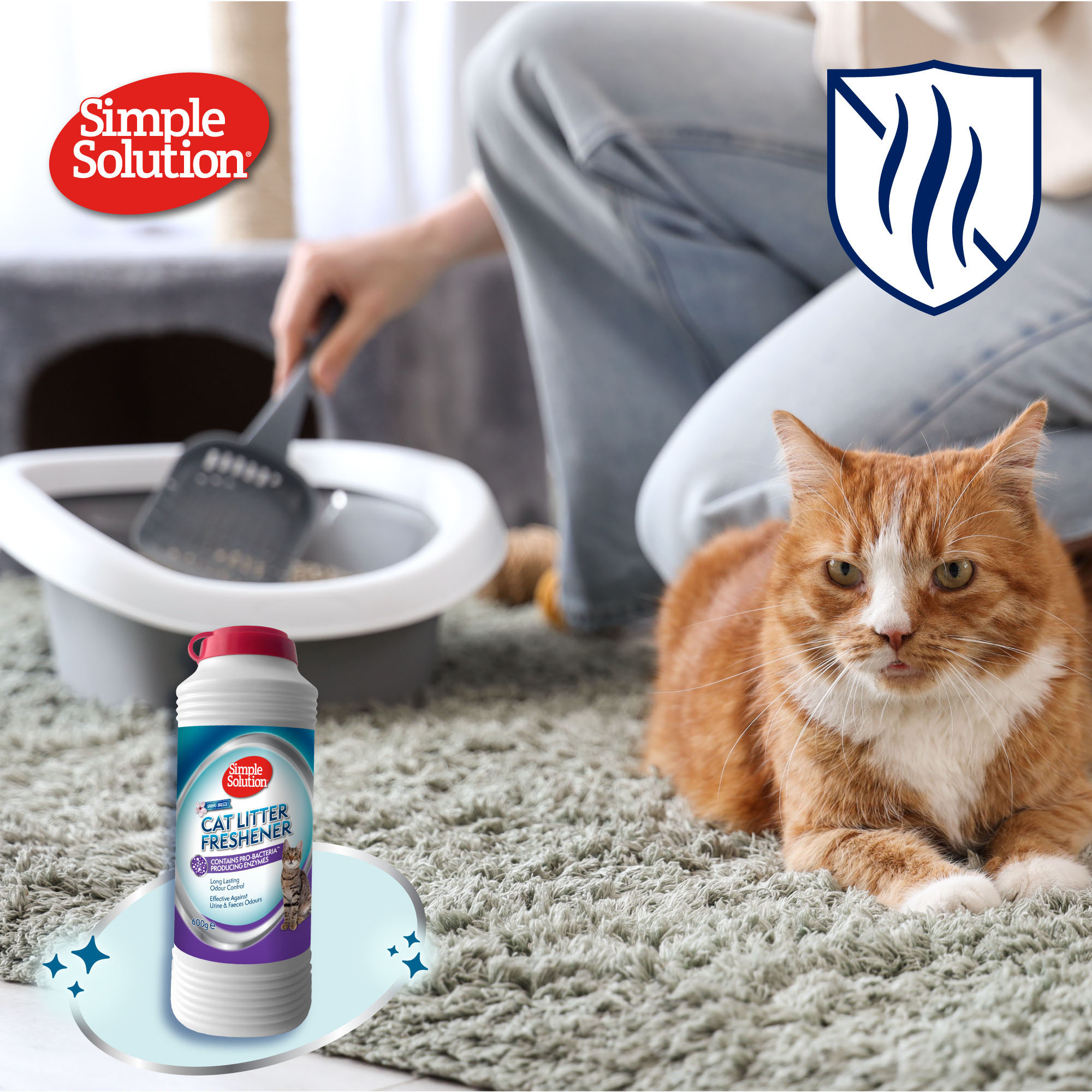 Simple Solution Cat Litter Freshener Granules 600g