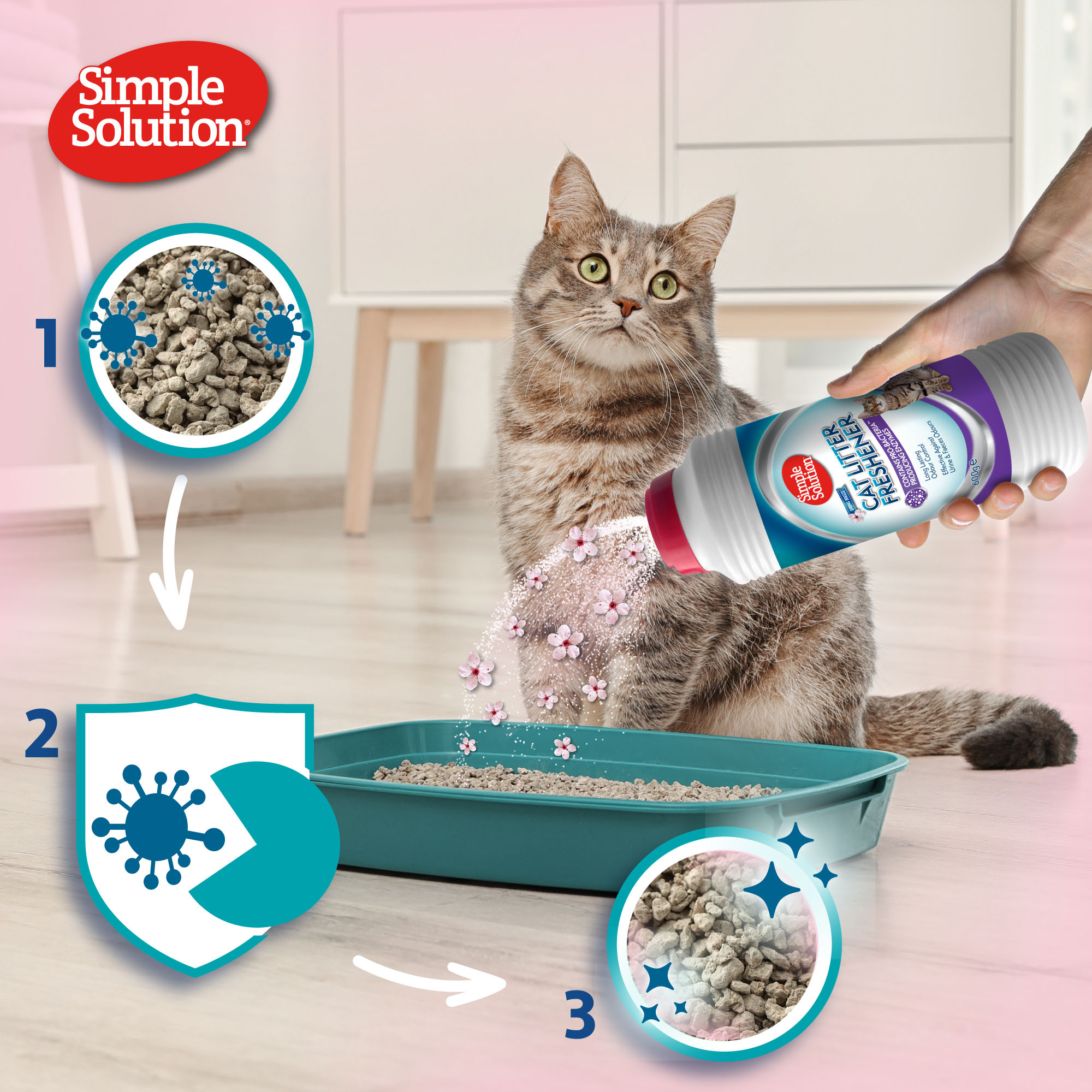Simple Solution Cat Litter Freshener Granules 600g