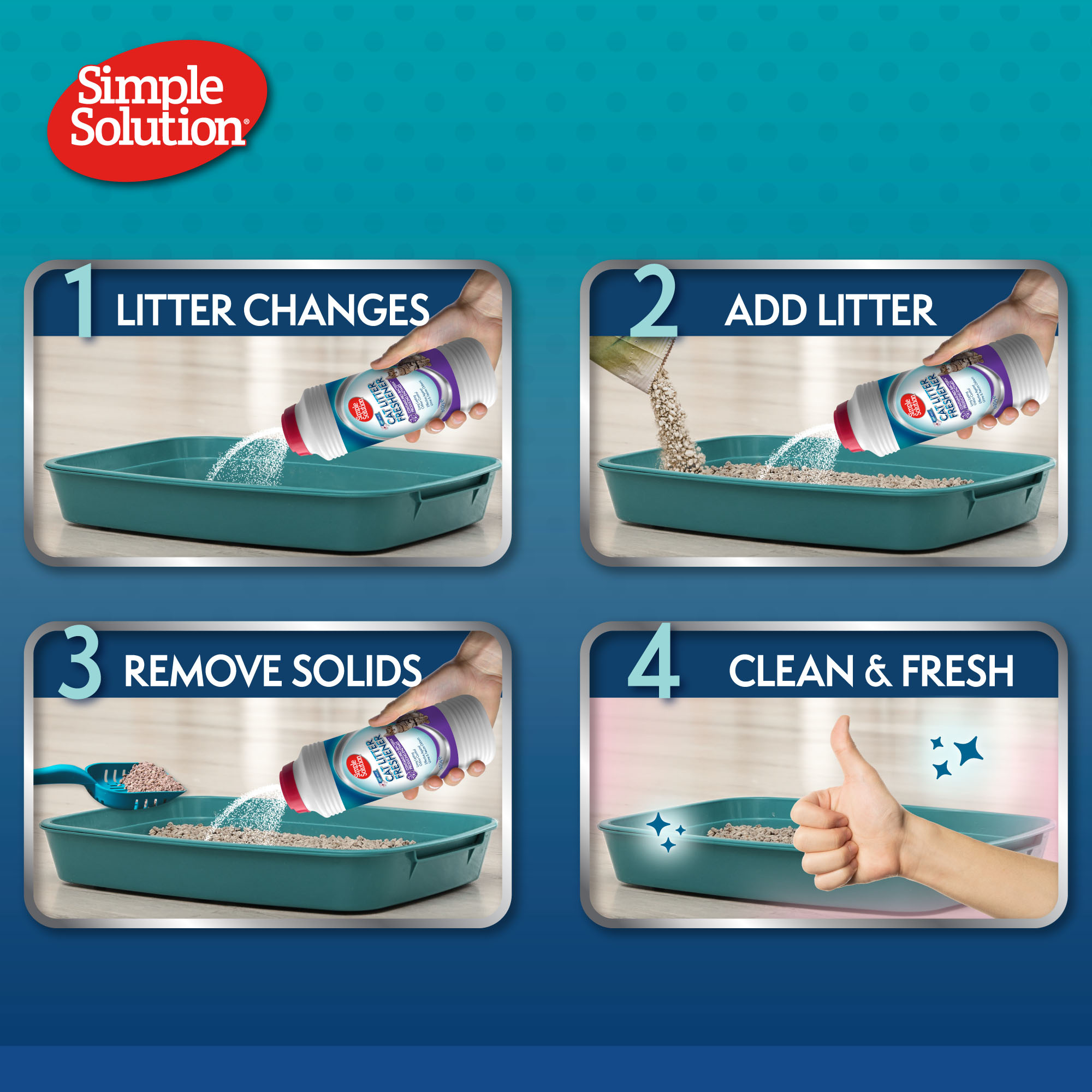 Simple Solution Cat Litter Freshener Granules 600g