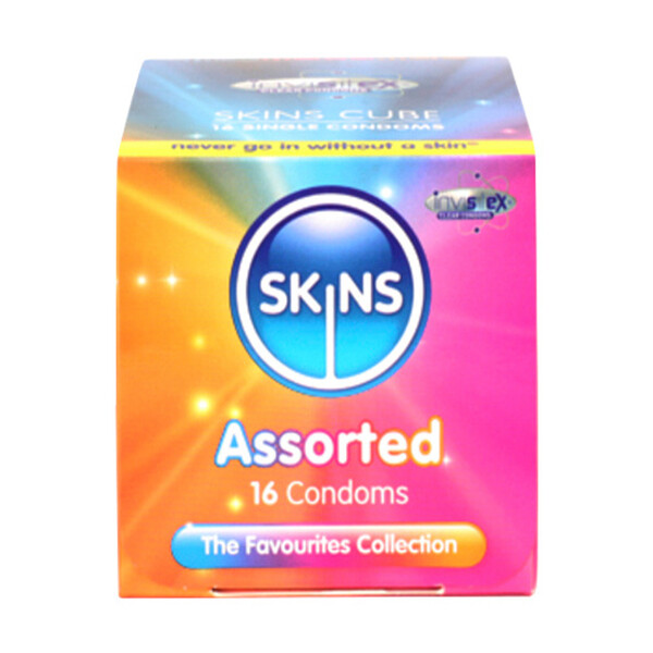 Skins Condoms Assorted Cube 16 Condoms Pack
