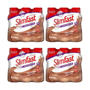 Slimfast Milkshake Multipack Bottle Latte (6x 325ml) x 4