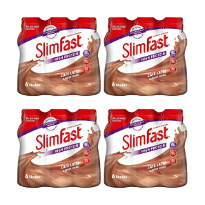  Slimfast Milkshake Multipack Bottle Latte (6x 325ml) x 4 