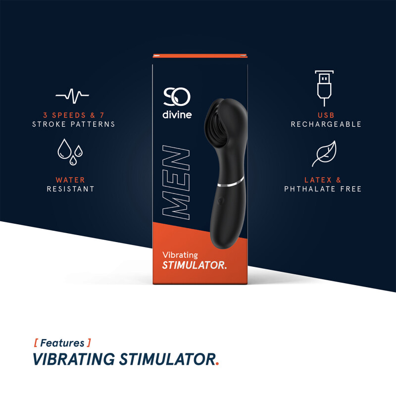 So Divine Mens Rechargeable Vibrating Stimulator