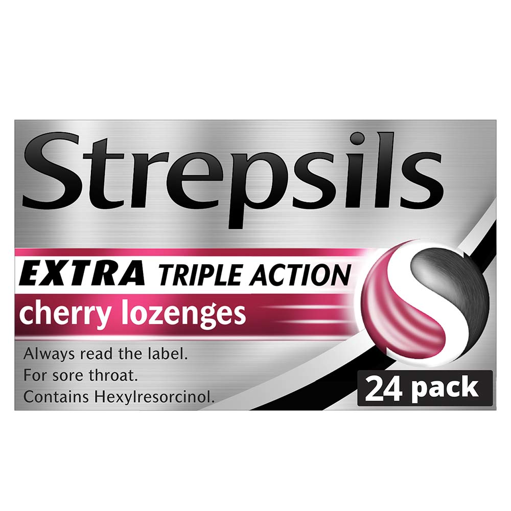 Strepsils Extra Triple Action Cherry Lozenges