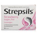 Strepsils Strawberry Sugar Free Lozenges