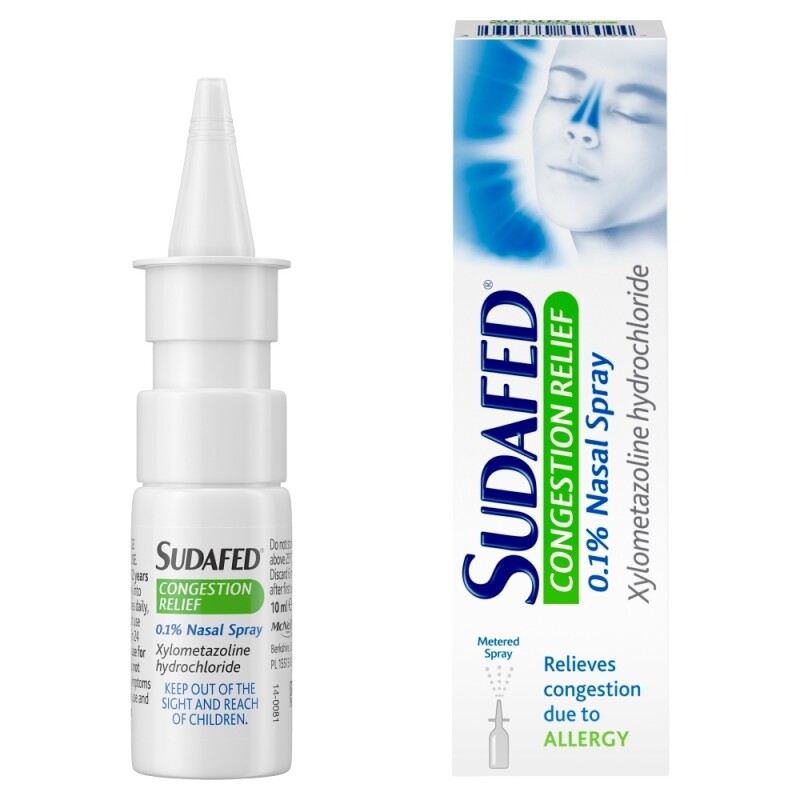 Sudafed Congestion Relief 0.1% Nasal Spray
