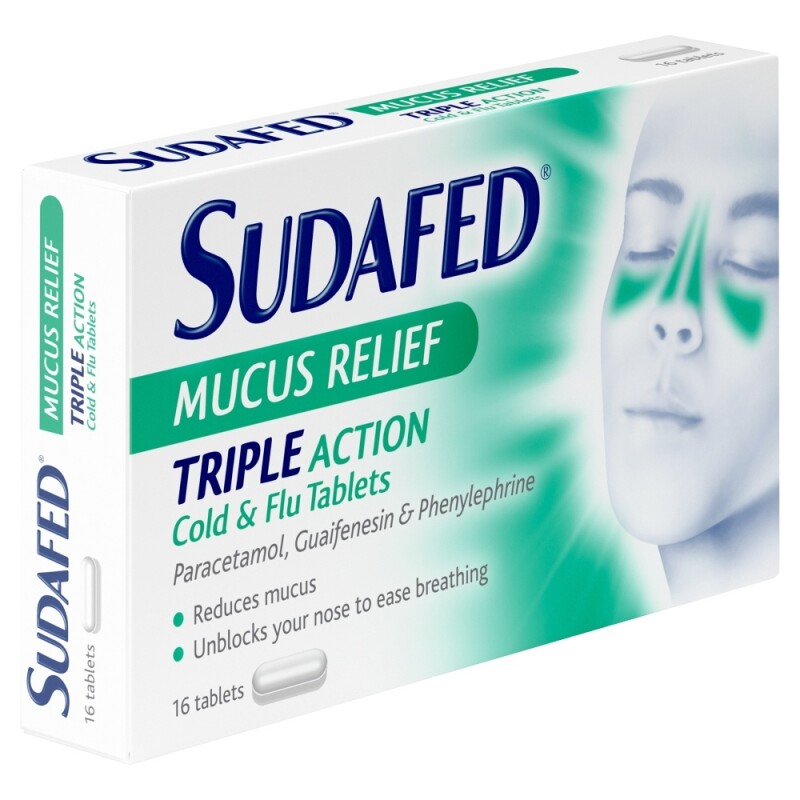 Sudafed Mucus Relief Triple Action Cold and Flu