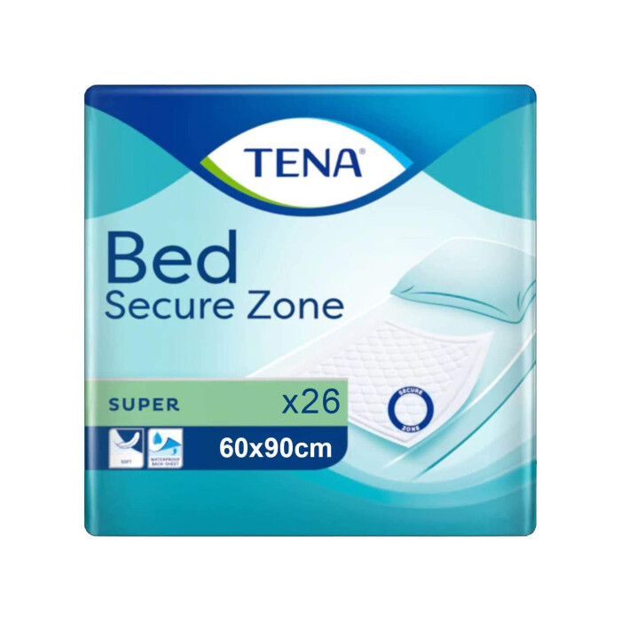 Image of TENA Bed Incontinence Bed Pads Secure Zone Super 60x90