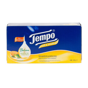 Tempo Balsam Soft & Sensitive Tissues Almond Oil & Aloe Vera 12 Pack