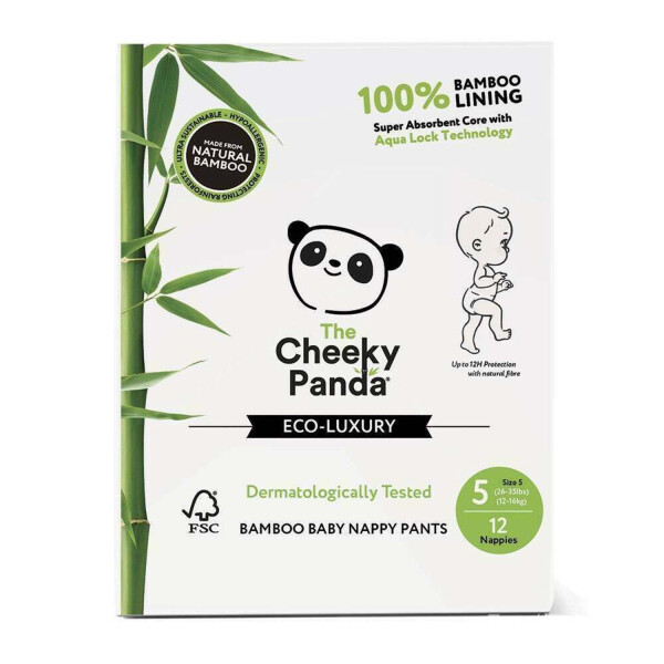 The Cheeky Panda Bamboo Nappies Size 5 (12-16 kg)
