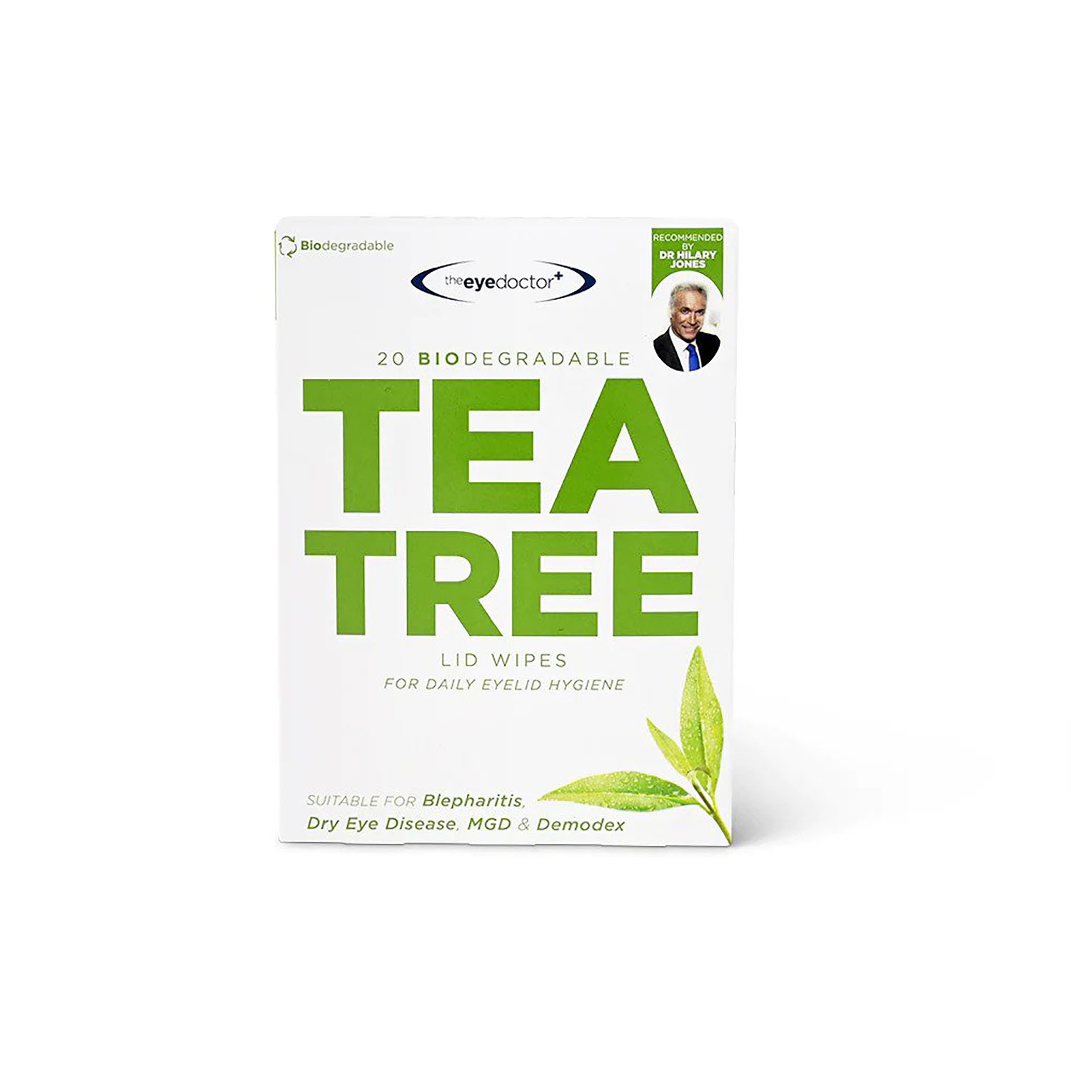 The Eye Doctor Biodegradable Tea Tree Eyelid Wipes