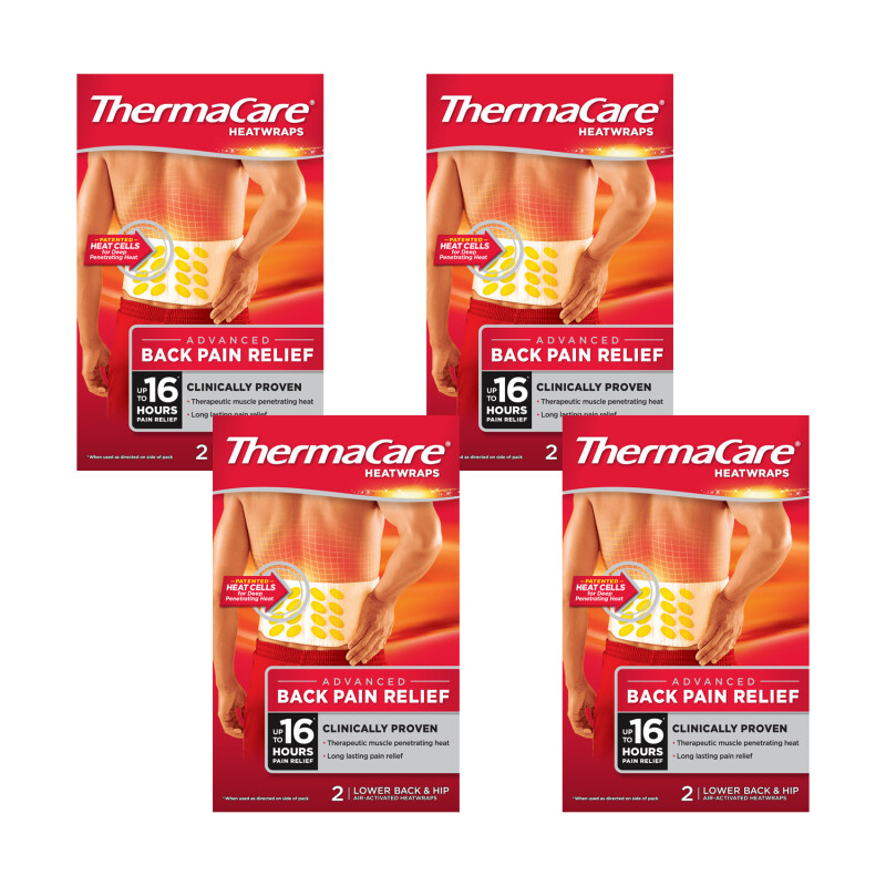 Thermacare Back - 8 Single Use Heat Wraps 