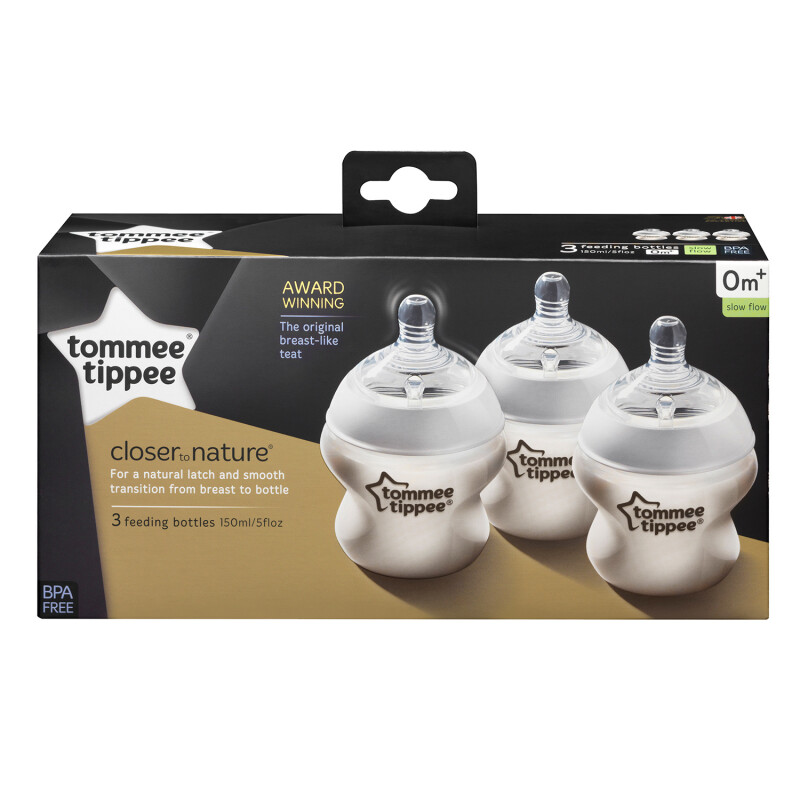 Tommee Tippee Closer to Nature Feeding Bottles 3 Pack