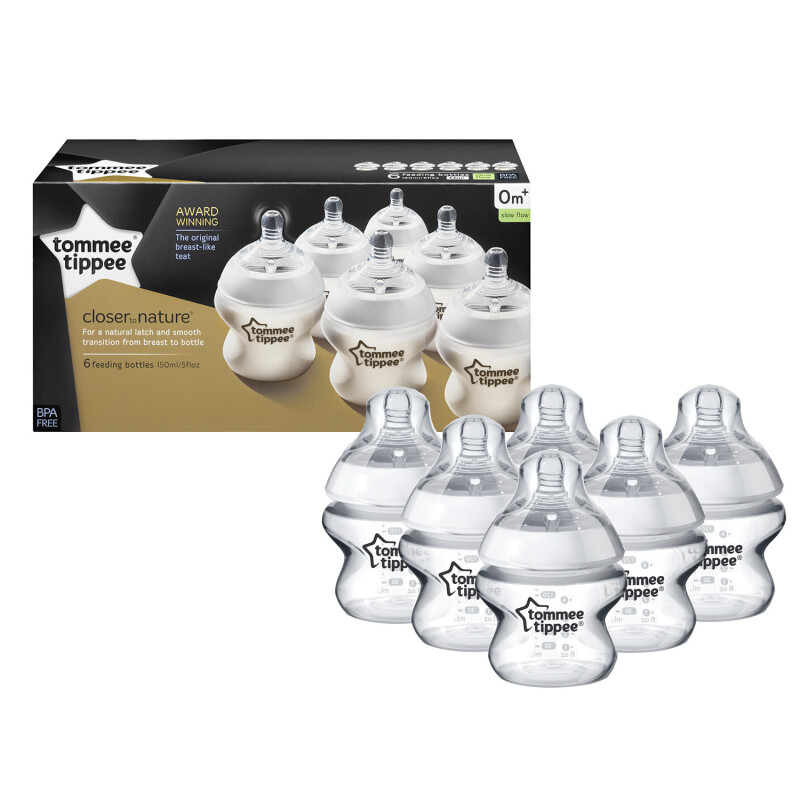 Tommee Tippee Closer to Nature Feeding Bottles 6 Pack