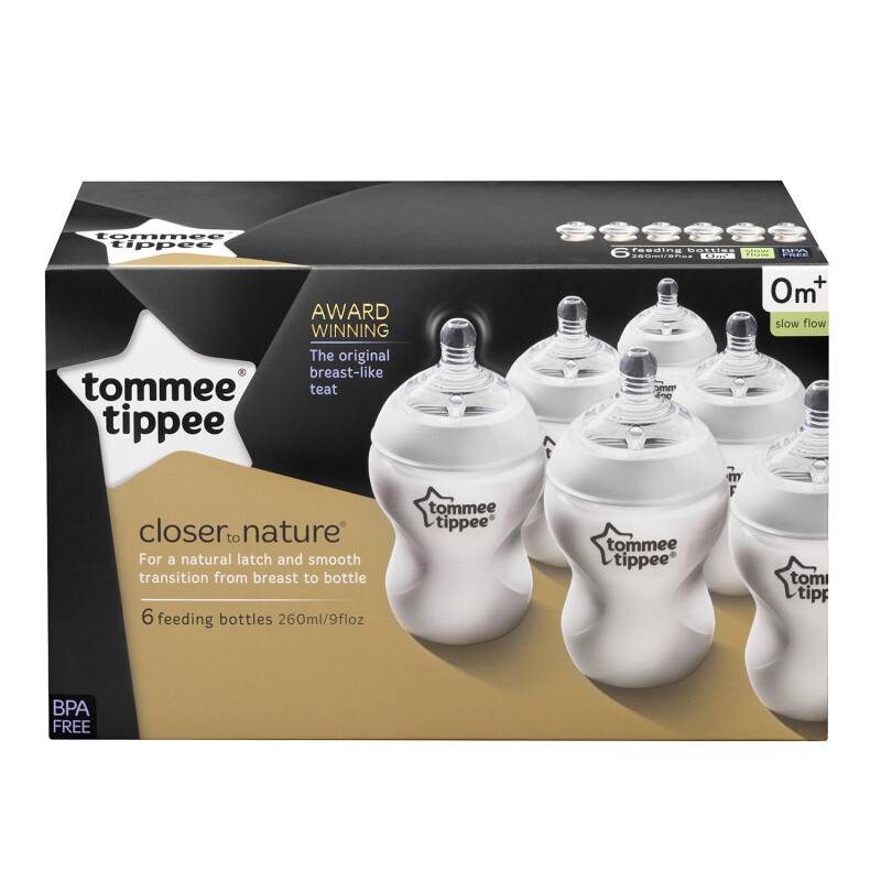 Tommee Tippee Easivent Bottles Six Pack
