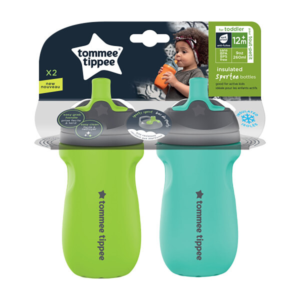 Tommee Tippee Sportee Insulated Bottles Green Teal