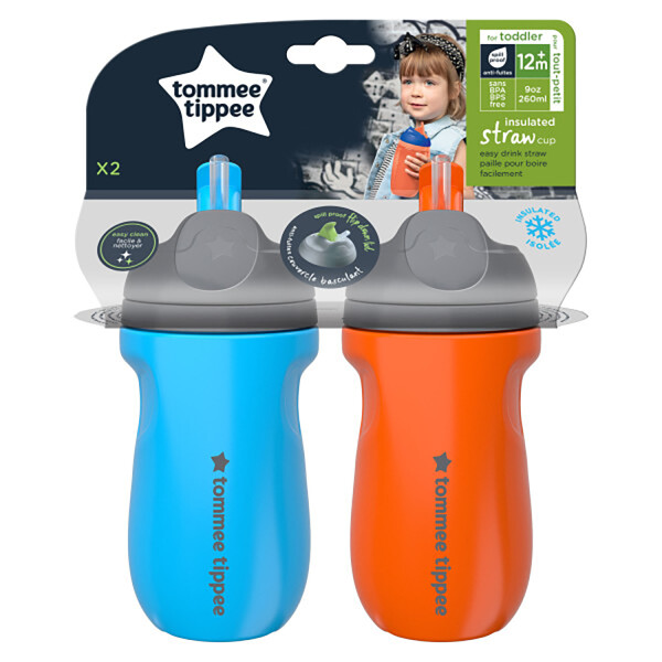 Tommee Tippee Straw Toddler Cups Blue/Orange