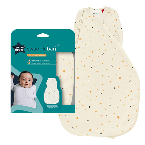 Tommee Tippee The Original Grobag Oatmeal Star Swaddlebag 3-6 Months 2.5 Tog
