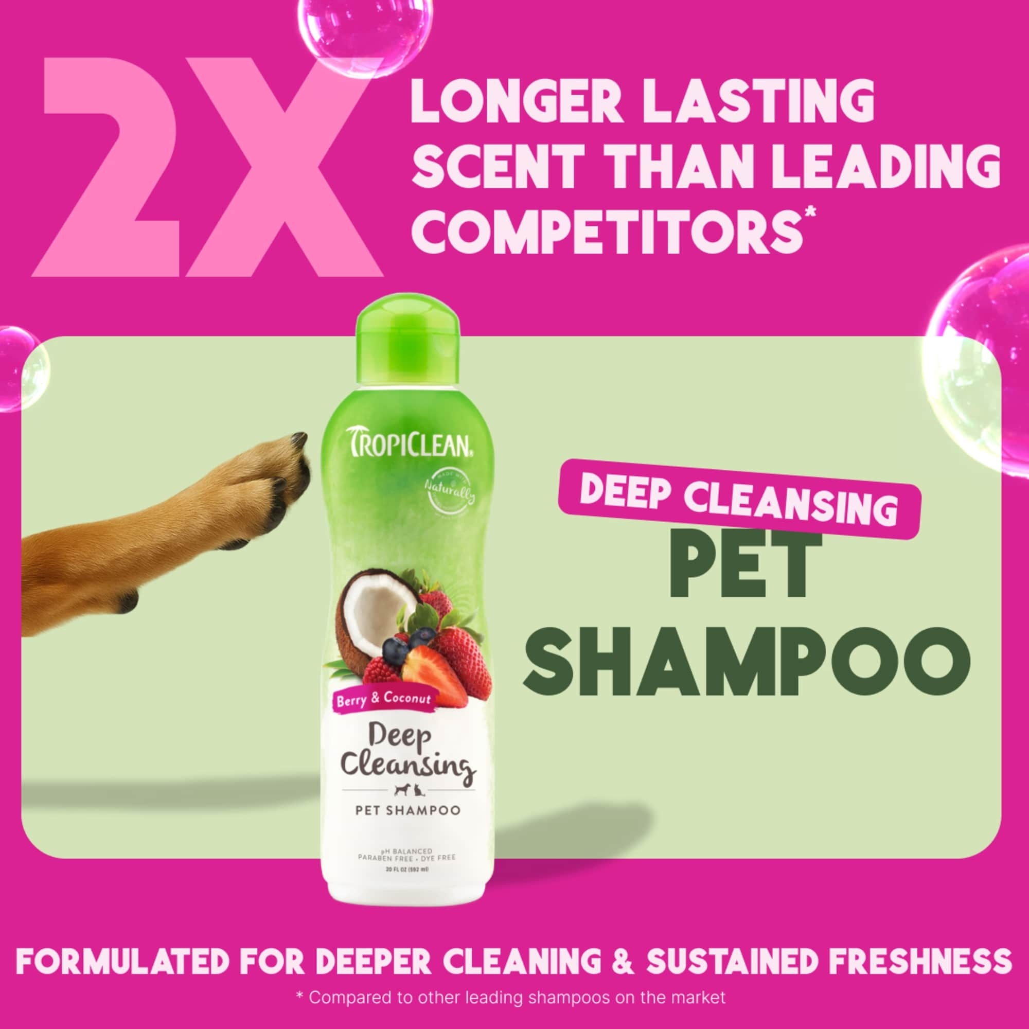 TropiClean Berry and Coconut Shampoo 355ml