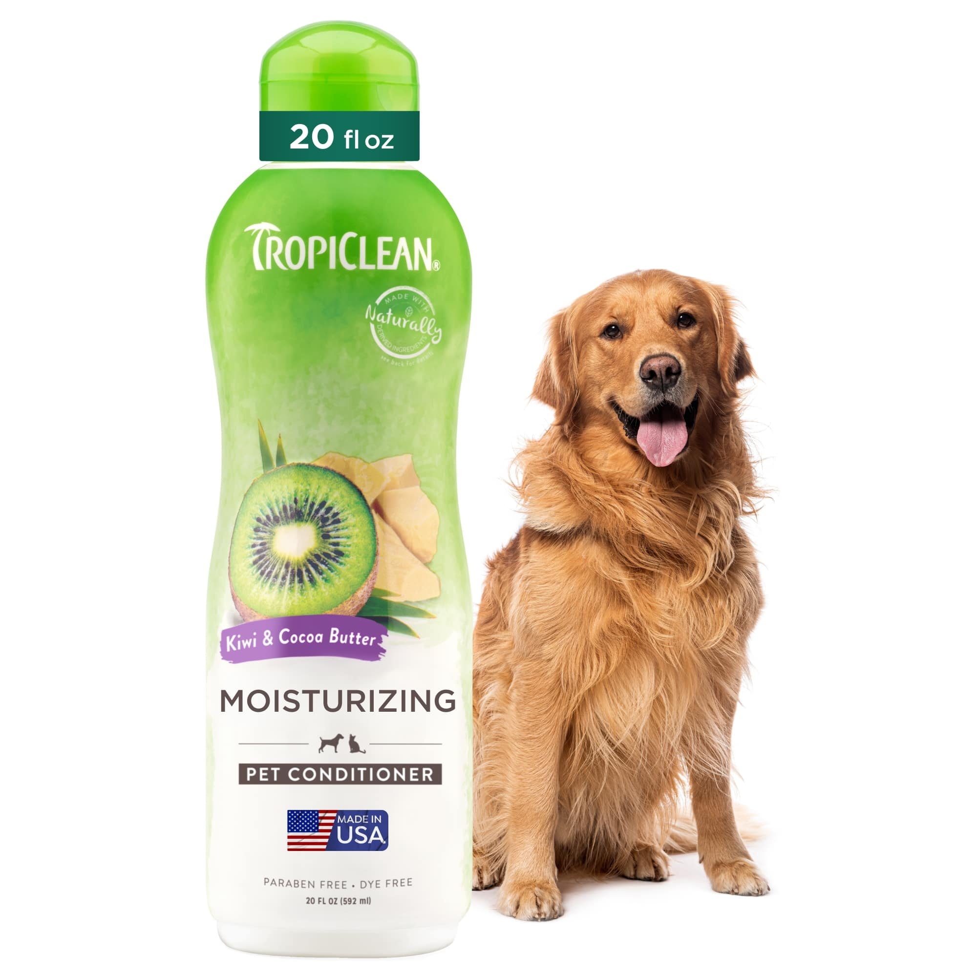 TropiClean Kiwi and Cocoa Butter Conditioner 355ml